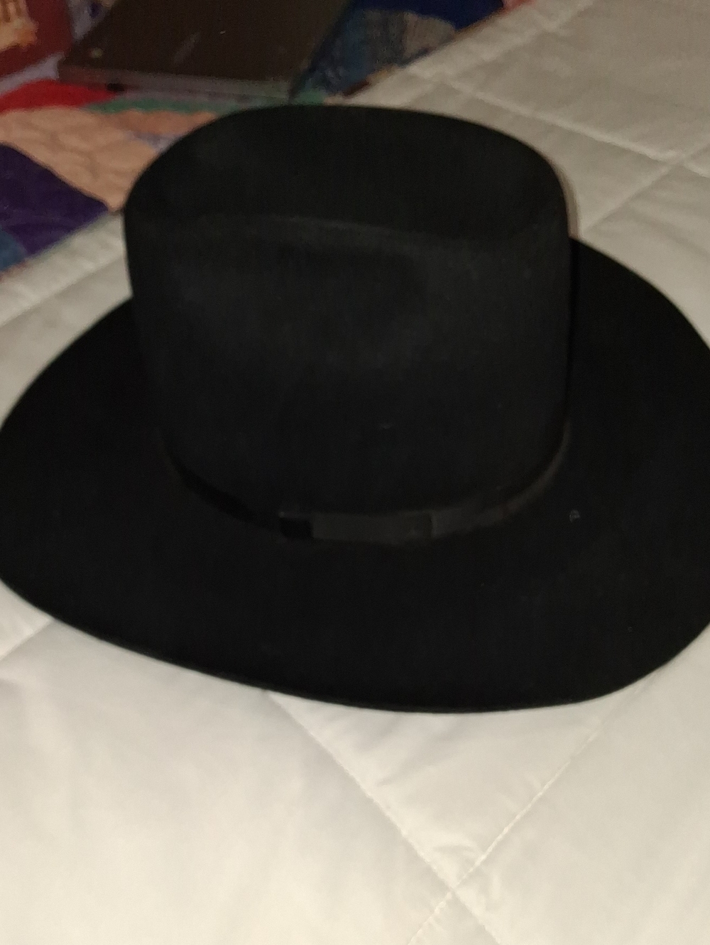 STOCKMAN Black Wide-Brim Pure Wool Hat SIZE 7 3/8